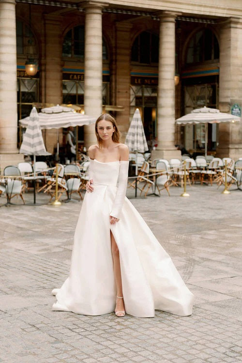 Strapless Mikado Wedding Dress Bridal and Formal Strapless Mikado Wedding Dress Bridal and Formal