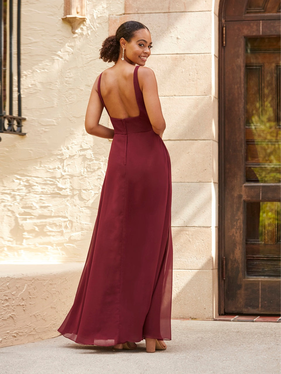 Square Neck A-line Bridesmaid Dress