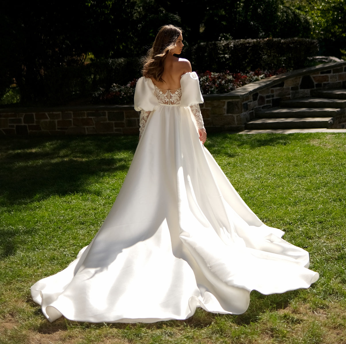 Diamond White Wedding Gown