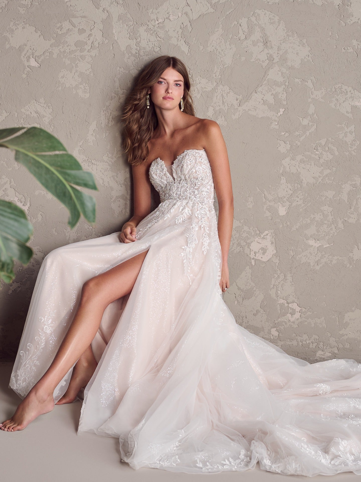sachin and babi light blue dress Luxe Satin Off-White Nicolette Gown main image 0