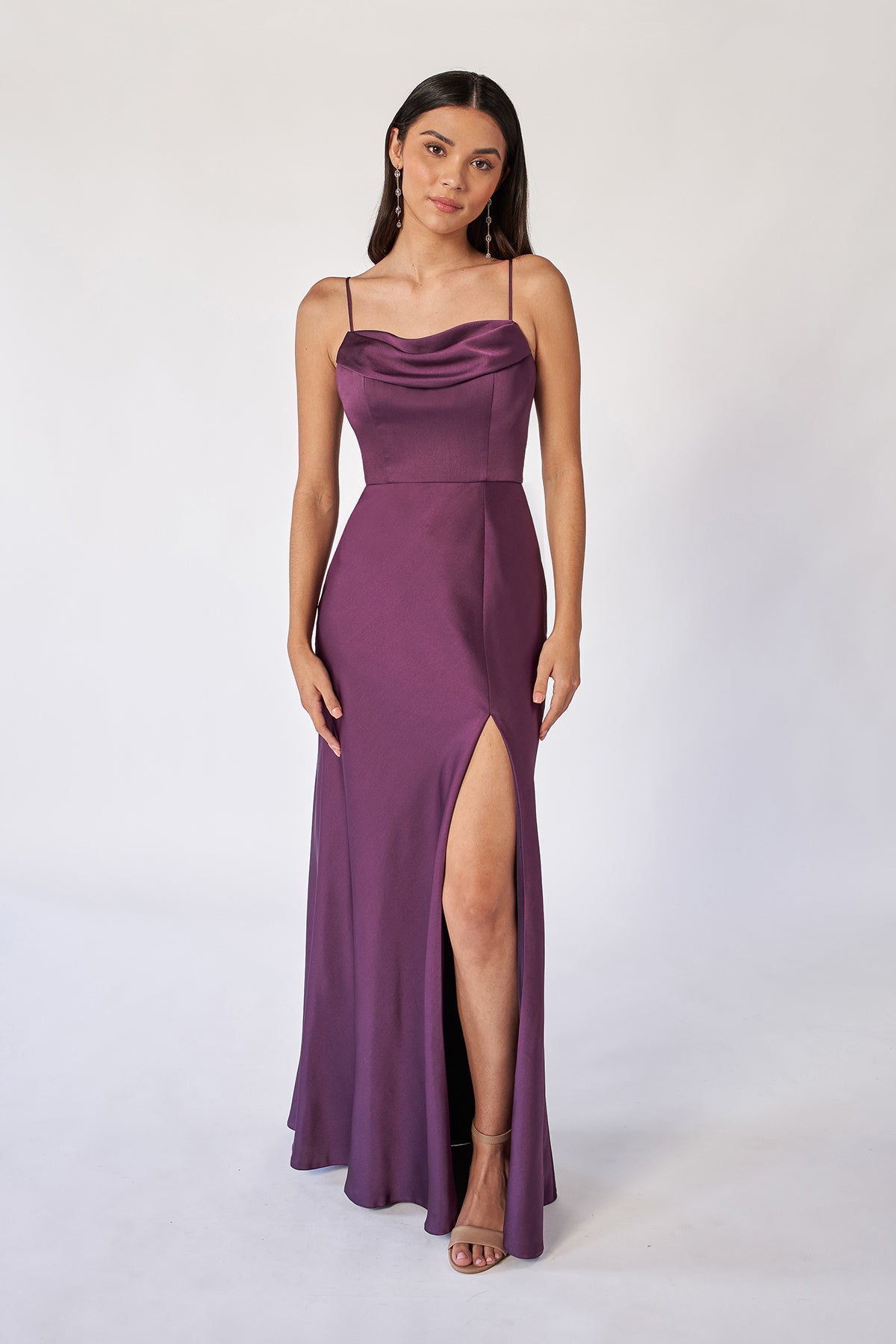 Charmeuse Cowl Neck Bridesmaid Dress Bridal and Formal Charmeuse Cowl Neck Bridesmaid Dress Bridal and Formal