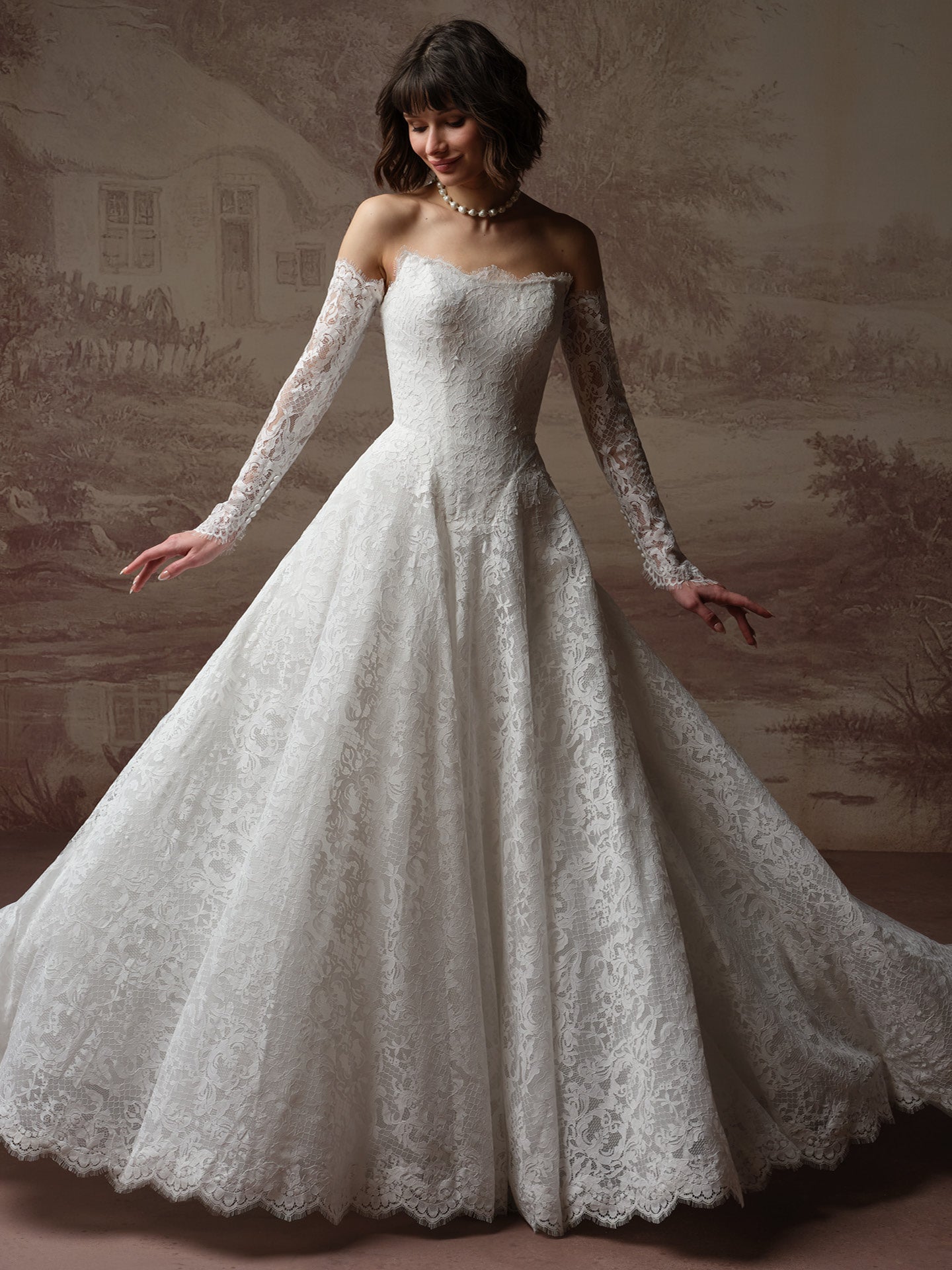 maggie sottero a line wedding dresses Serena Dress The illusion bodice features Bridal Party_BRIDE TO BE NSUQOA JSEIAJB U-Shaped Large Color:Light blue