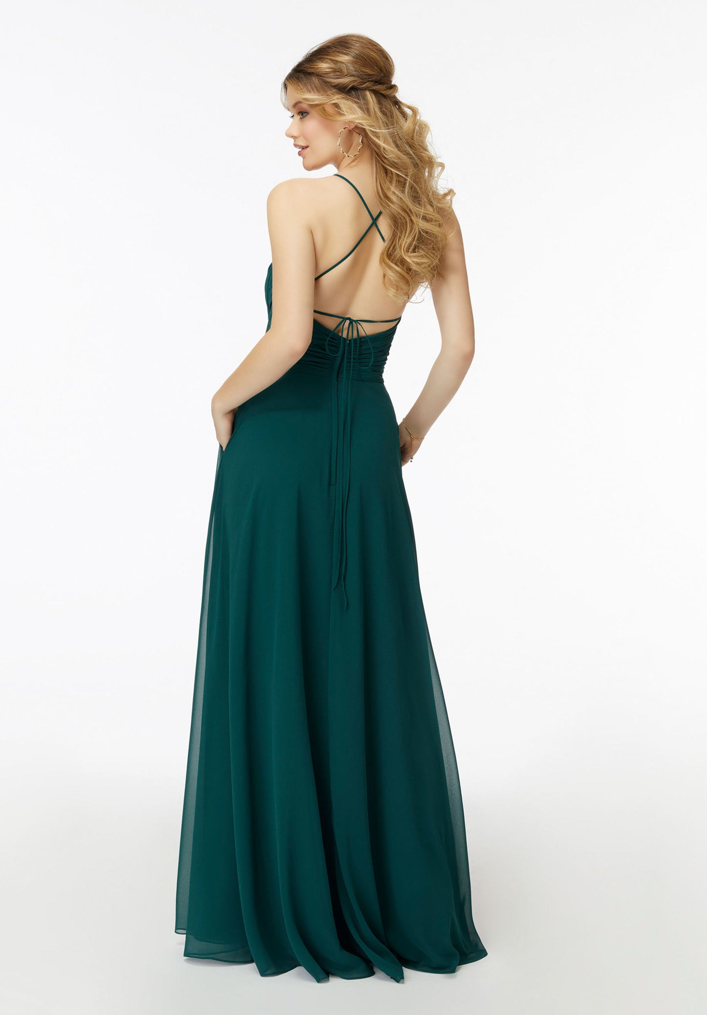 Chiffon Draped Bodice Bridesmaid Dress