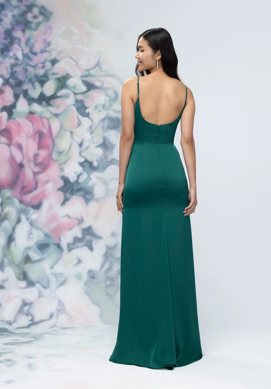 Basque Waist Luxe Satin Bridesmaid Dress