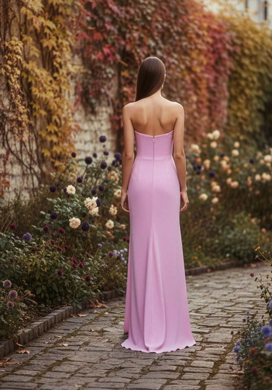 Soft Scoop Draped Chiffon Bridesmaid Dress