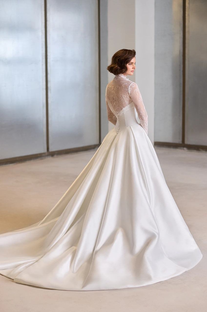 Strapless Mikado Ball Gown Wedding Dress
