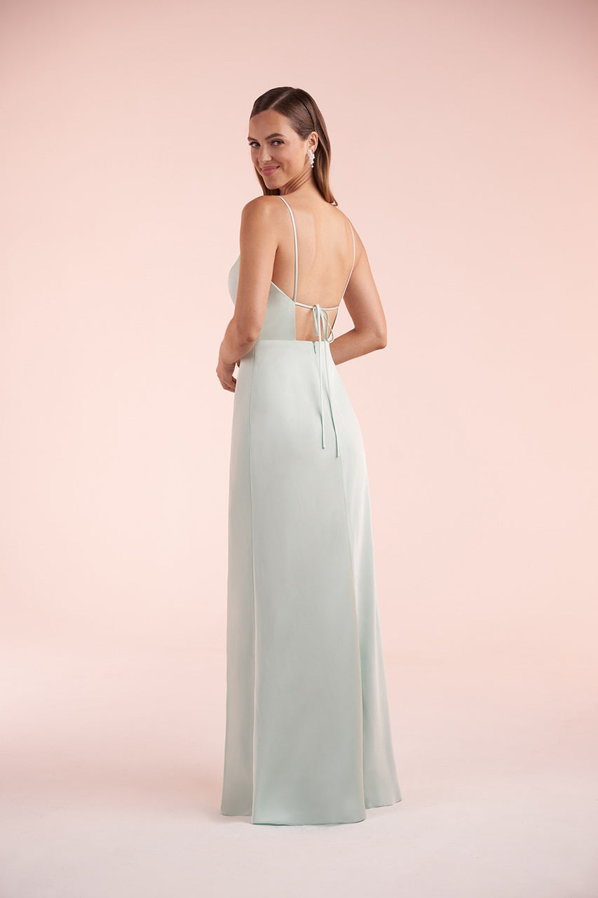 Scoop Neck Charmeuse Fit & Flare Bridesmaid Dress