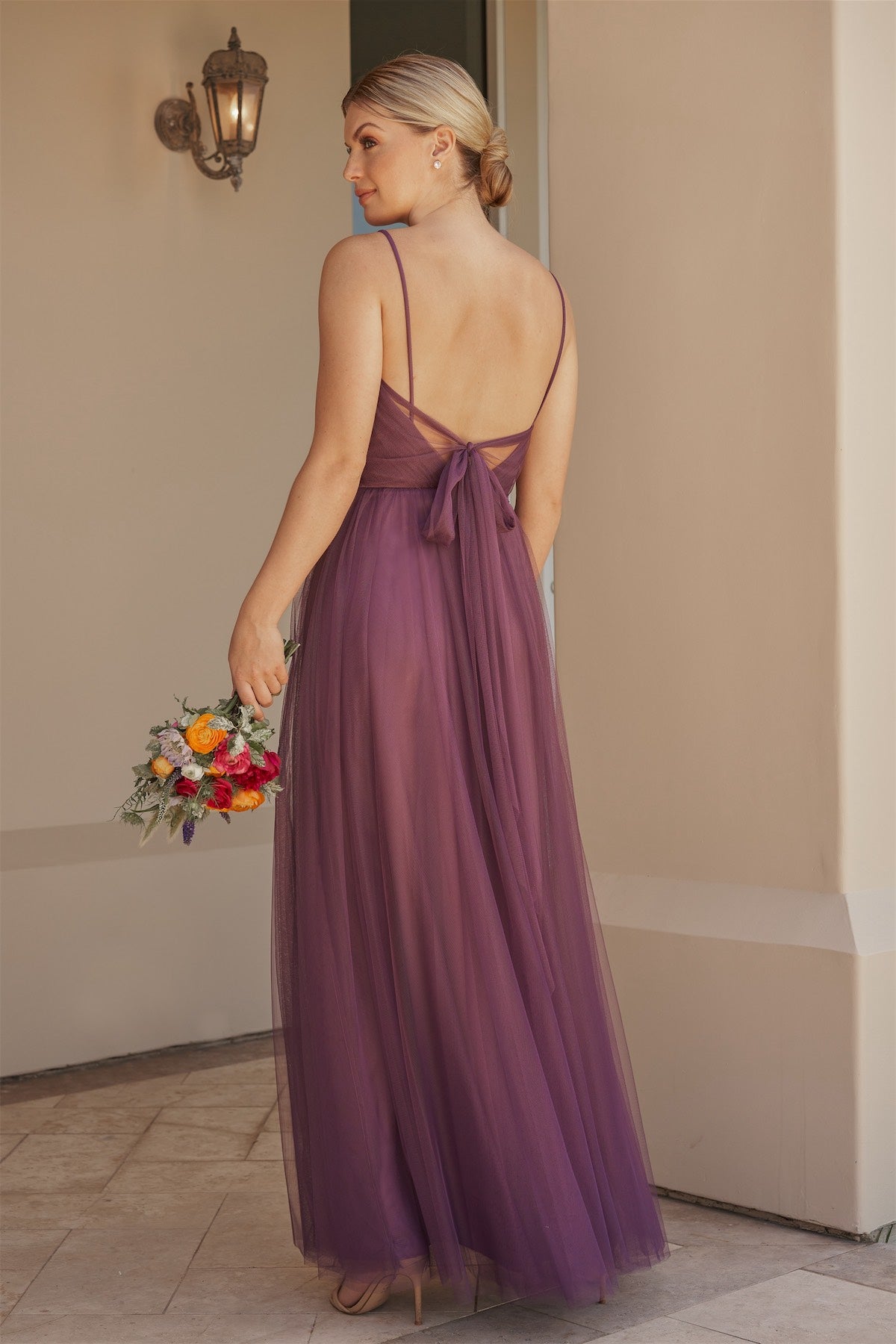 Bow-Back A-Line Bridesmaid Dress