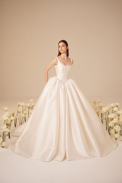 Corset Drop-Waist Wedding Gown