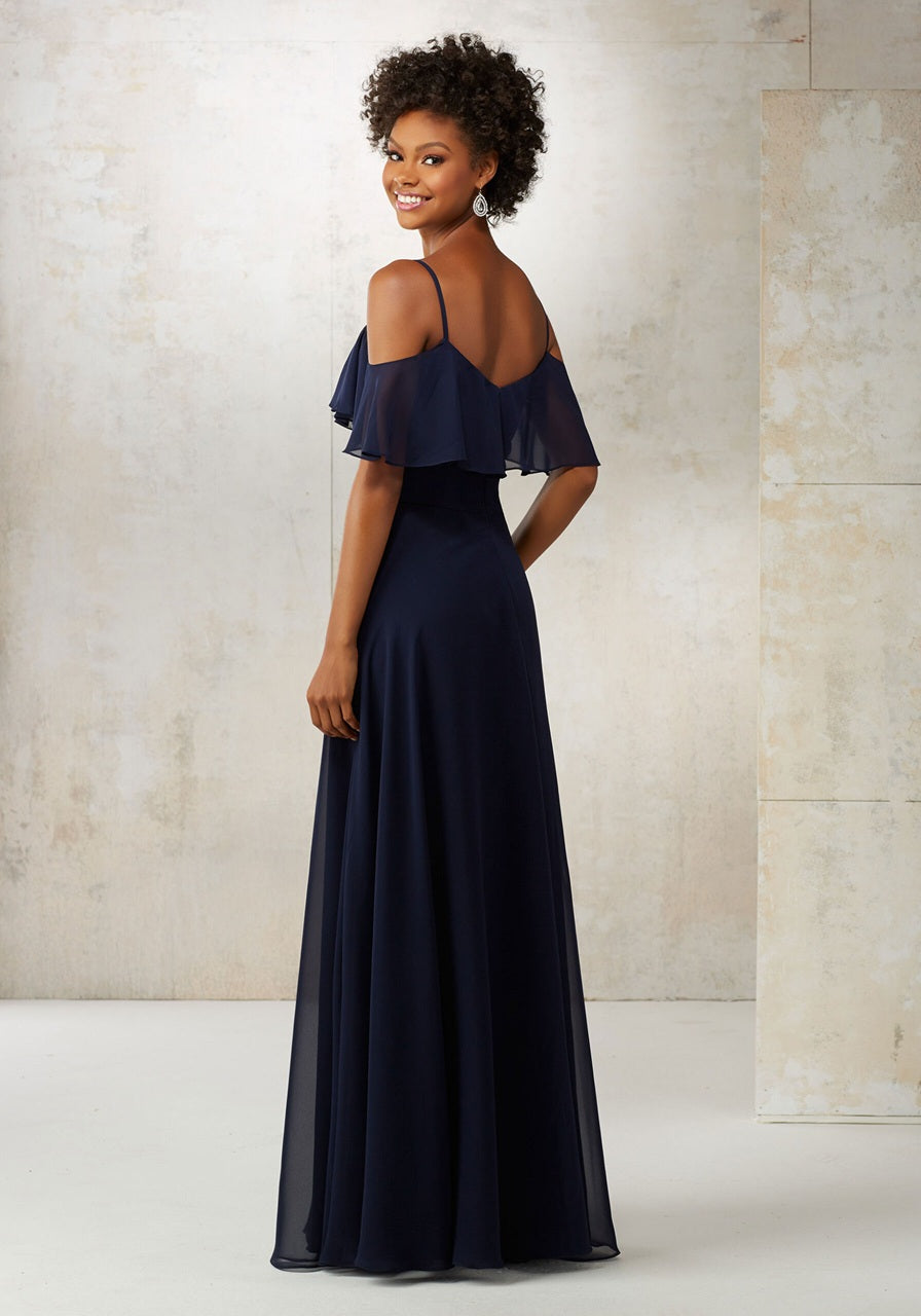 Chiffon Off-the-Shoulder Bridesmaids Dress