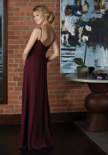 V-Neck Chiffon Bridesmaid Dress