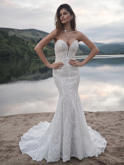 Bronson Wedding Dress with lace up closure