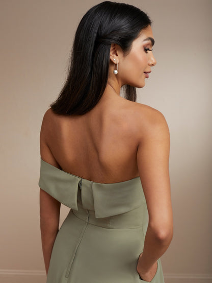 Off-the-Shoulder A-line Bridesmaid Dress