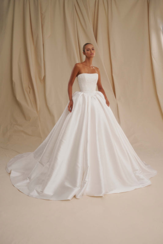 Strapless Mikado Wedding Gown