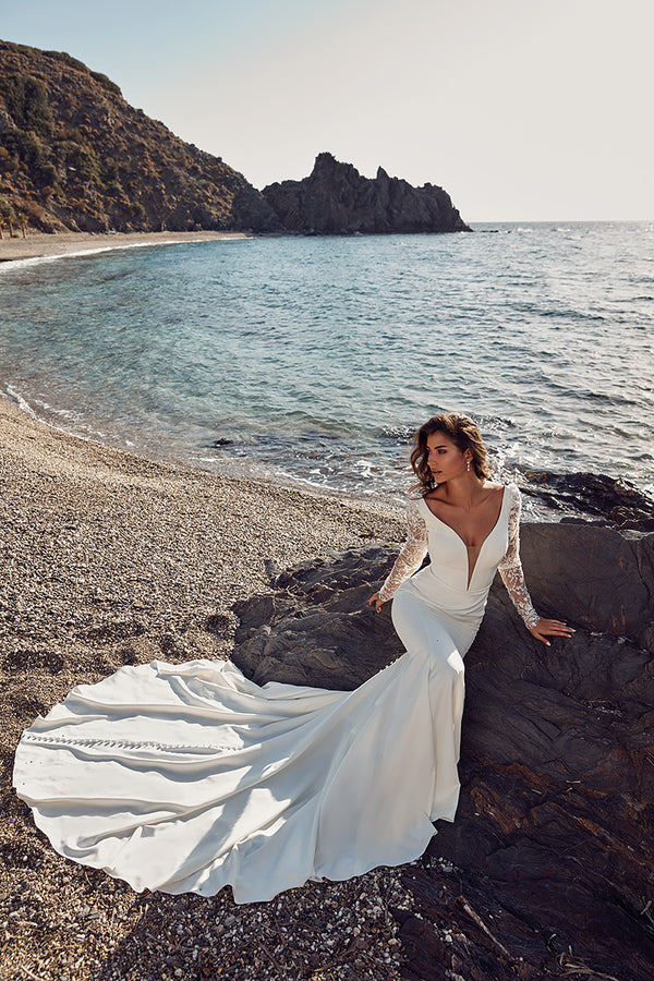 Idalia Gown #2301 Magic Blue White