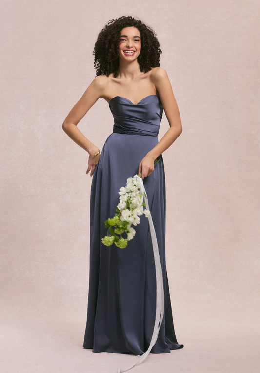 Soft Scoop Luxe Satin Bridesmaid Dress