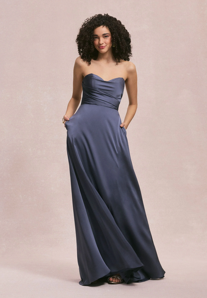 Soft Scoop Luxe Satin Bridesmaid Dress