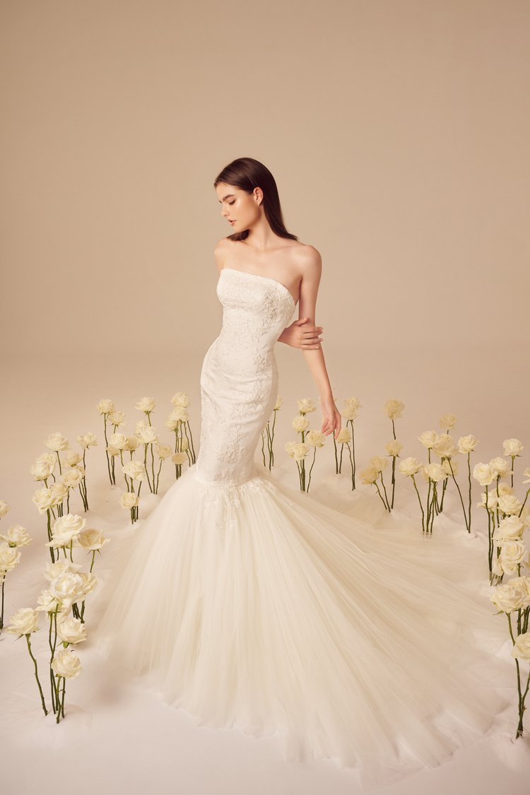 Strapless Mermaid Wedding Gown