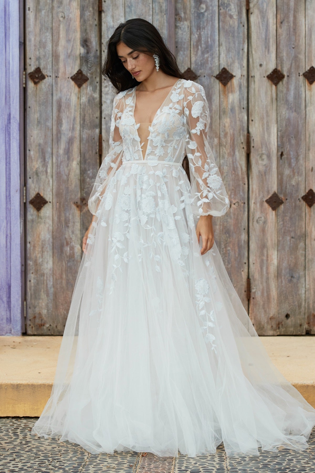 Olena with Sleeves Wedding Dress