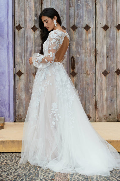 Olena with Sleeves Wedding Dress