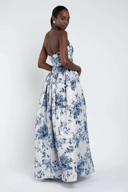 Scarlet Print Bridesmaids Dress