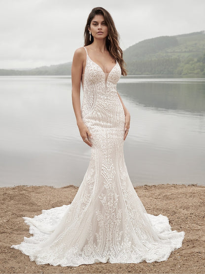 Bailey Wedding Dress with plunge