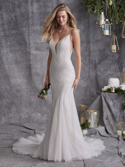 Boston Wedding Dress with plunge