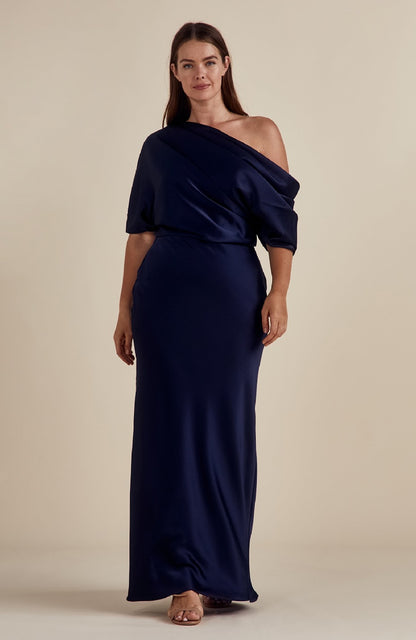 Fluid Satin One-Shoulder Bridesmaid Dress