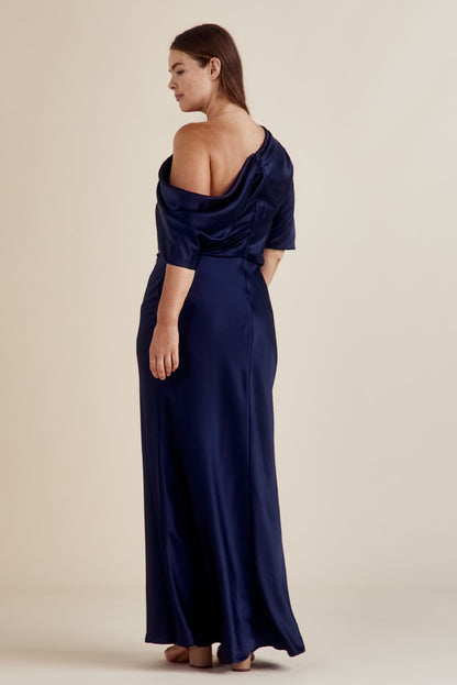 Fluid Satin One-Shoulder Bridesmaid Dress