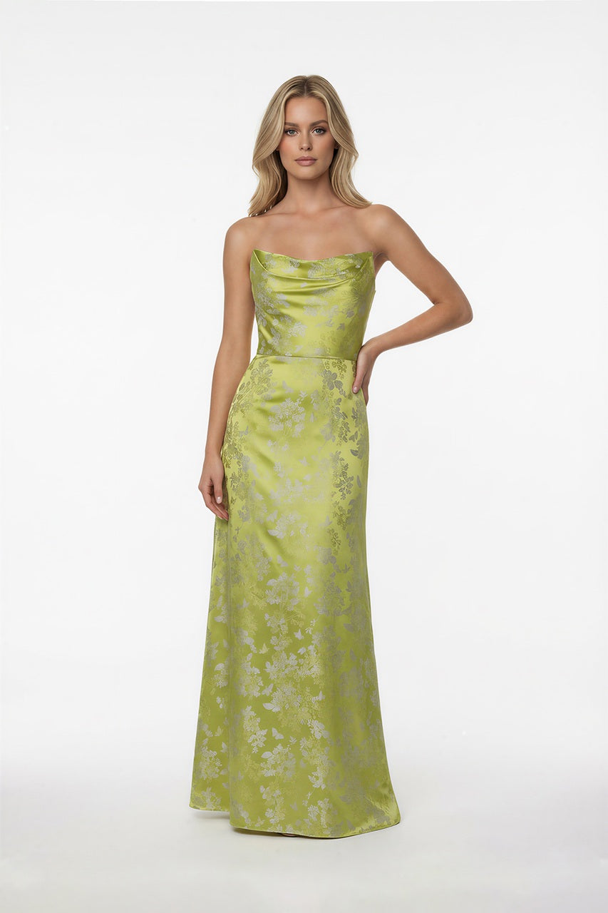 Sculpted Jacquard Bridesmaid Dress