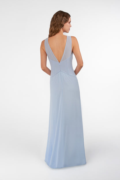 Ruched V-Neck A-Line Bridesmaid Dress