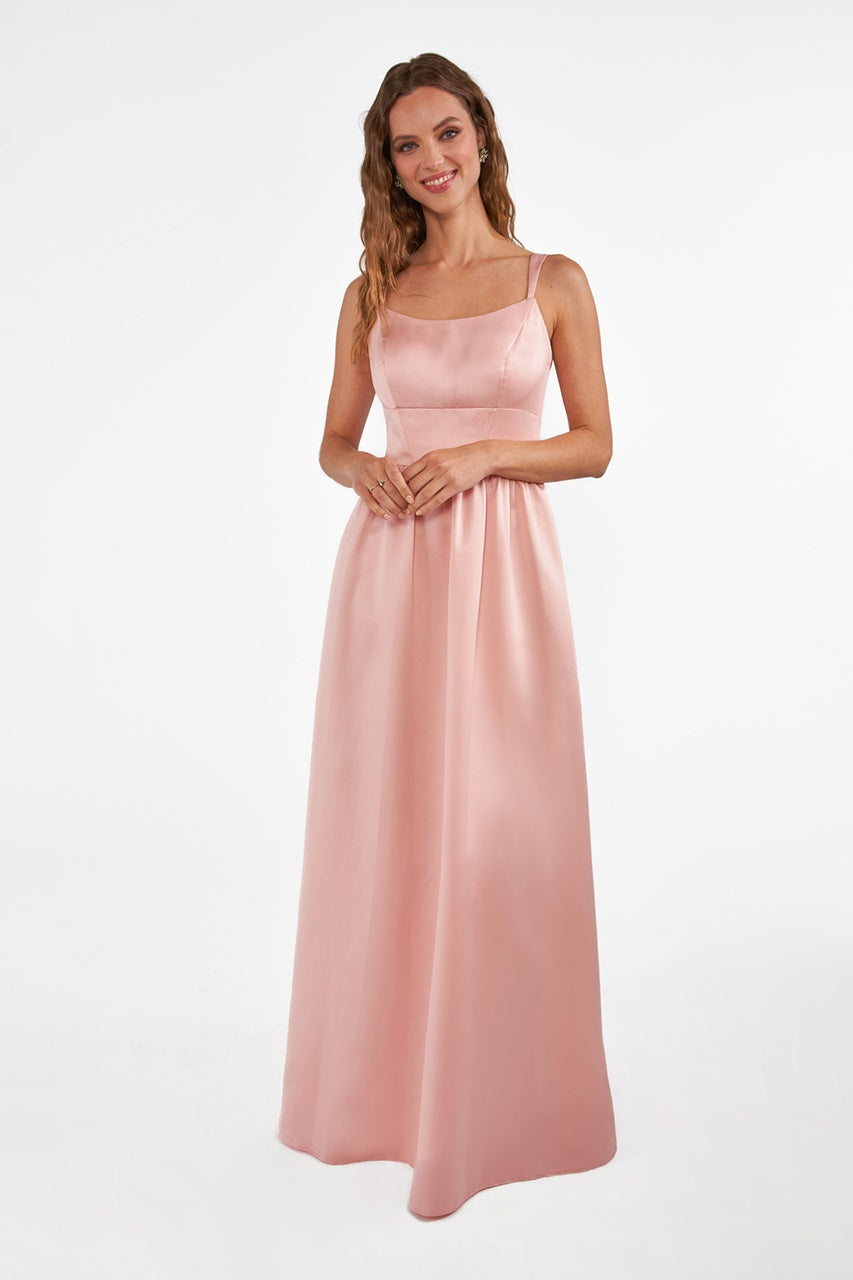 Romantic Satin A-Line Bridesmaid Dress