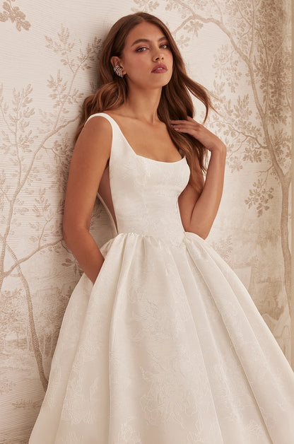 Jacquard Ball Gown Wedding Dress