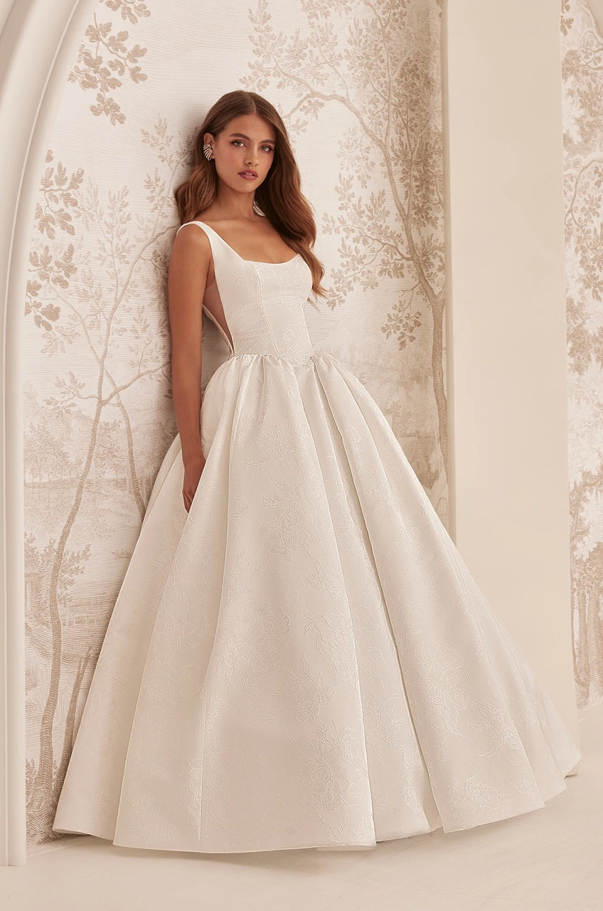Jacquard Ball Gown Wedding Dress