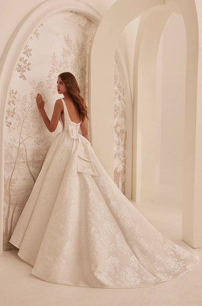 Jacquard Ball Gown Wedding Dress