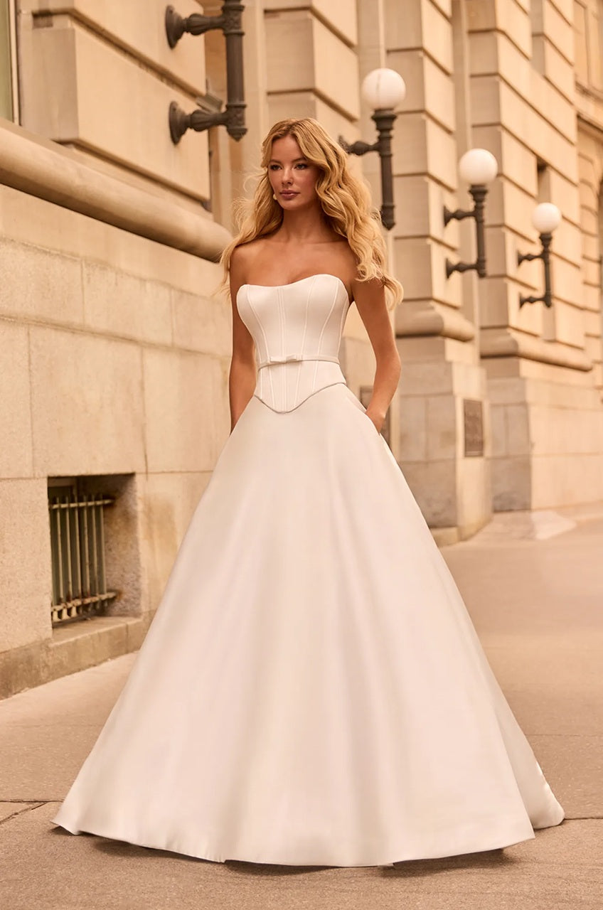 Duchesse Satin Ball Gown Wedding Dress