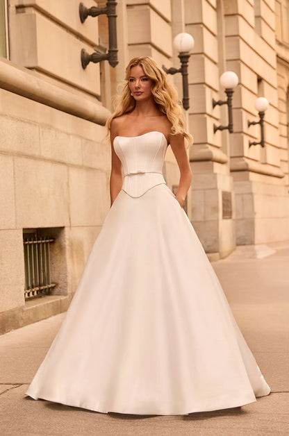Duchesse Satin Ball Gown Wedding Dress