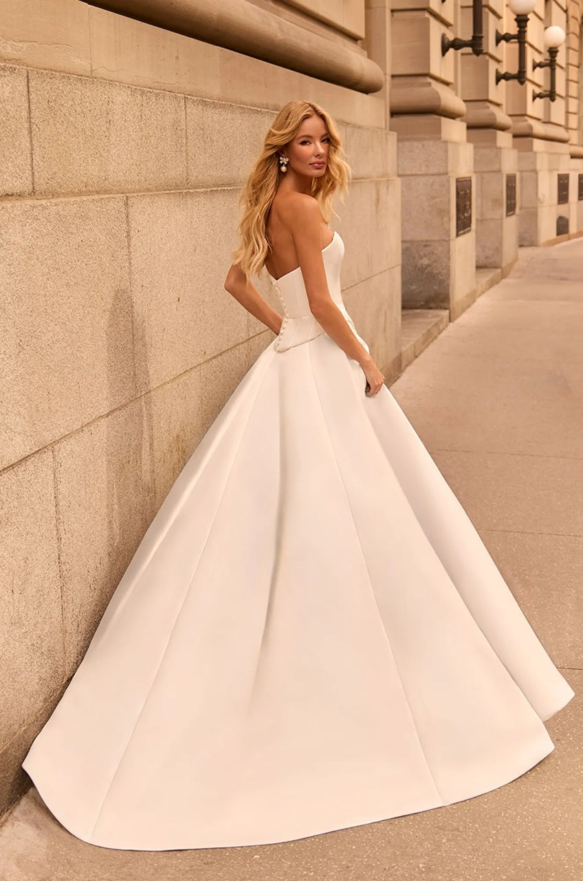 Duchesse Satin Ball Gown Wedding Dress