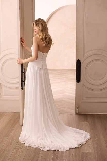 Faux Two-Piece Wedding Dress