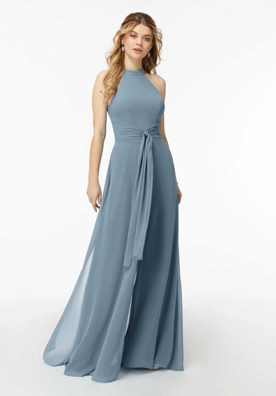 Halterneck Chiffon Bridesmaid Jumpsuit