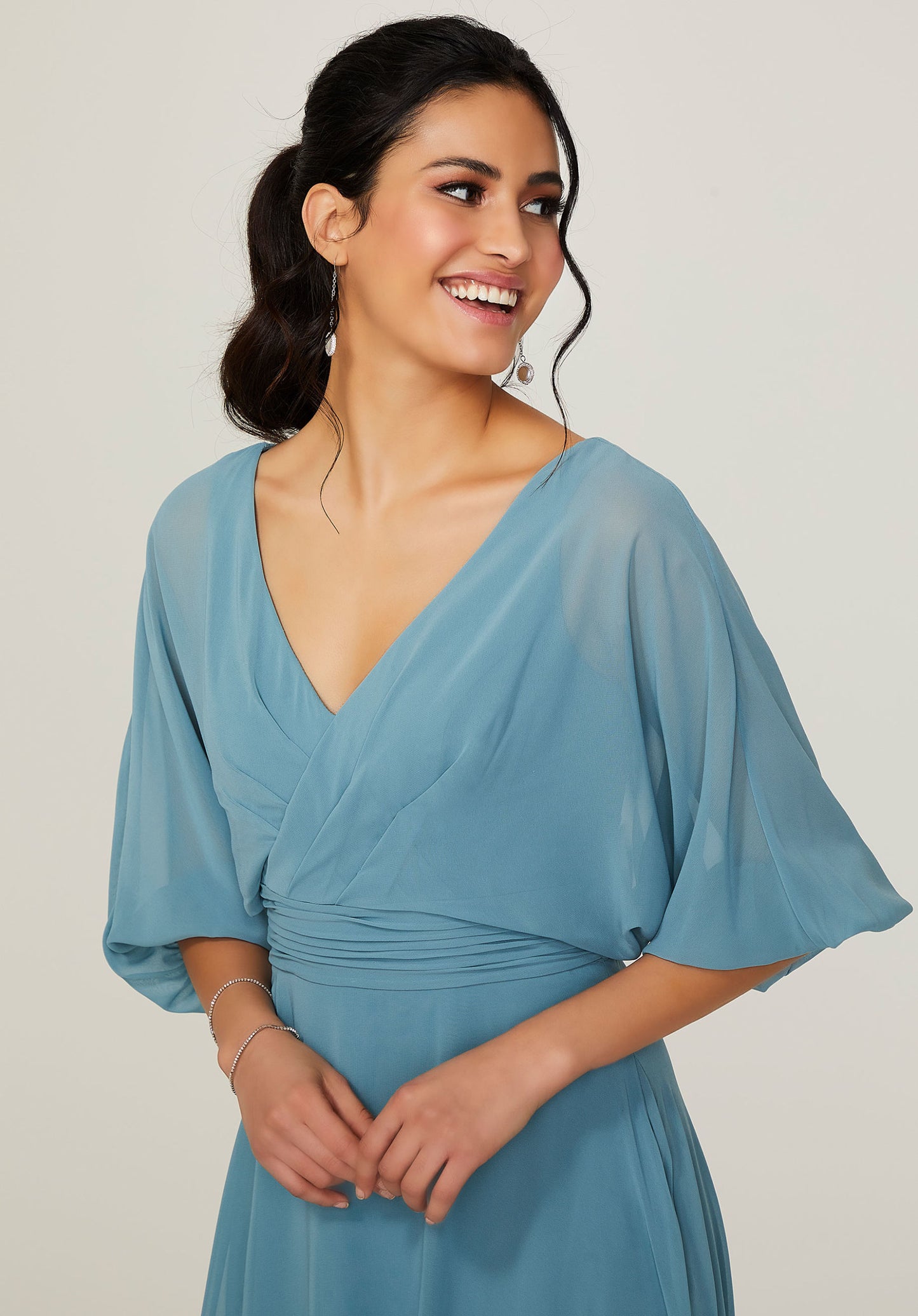 Chiffon Ruched Waist Bridesmaid Dress Bridal and Formal Chiffon Ruched Waist Bridesmaid Dress Bridal and Formal
