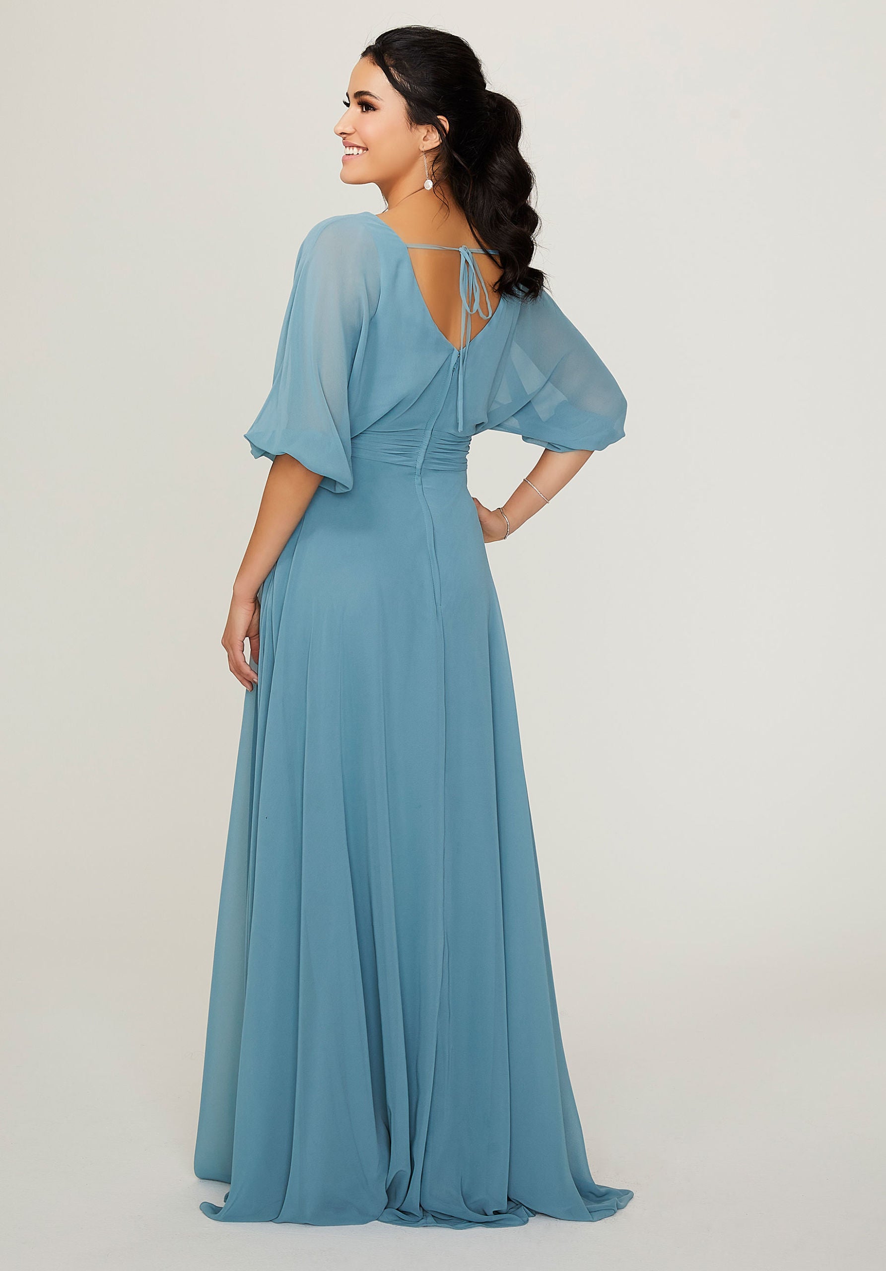 Chiffon Ruched Waist Bridesmaid Dress Bridal and Formal Chiffon Ruched Waist Bridesmaid Dress Bridal and Formal