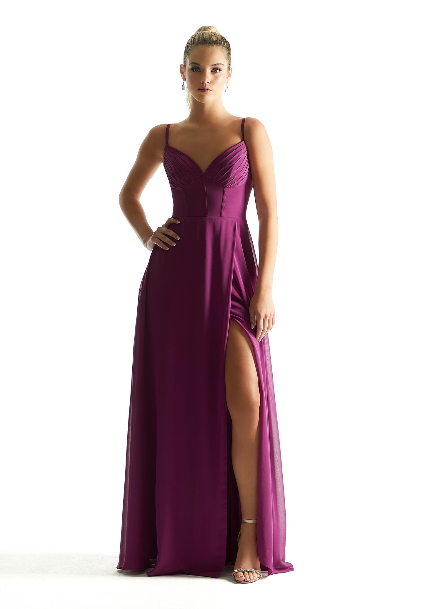Corset Boned Chiffon Bridesmaid Dress – Bridal and Formal