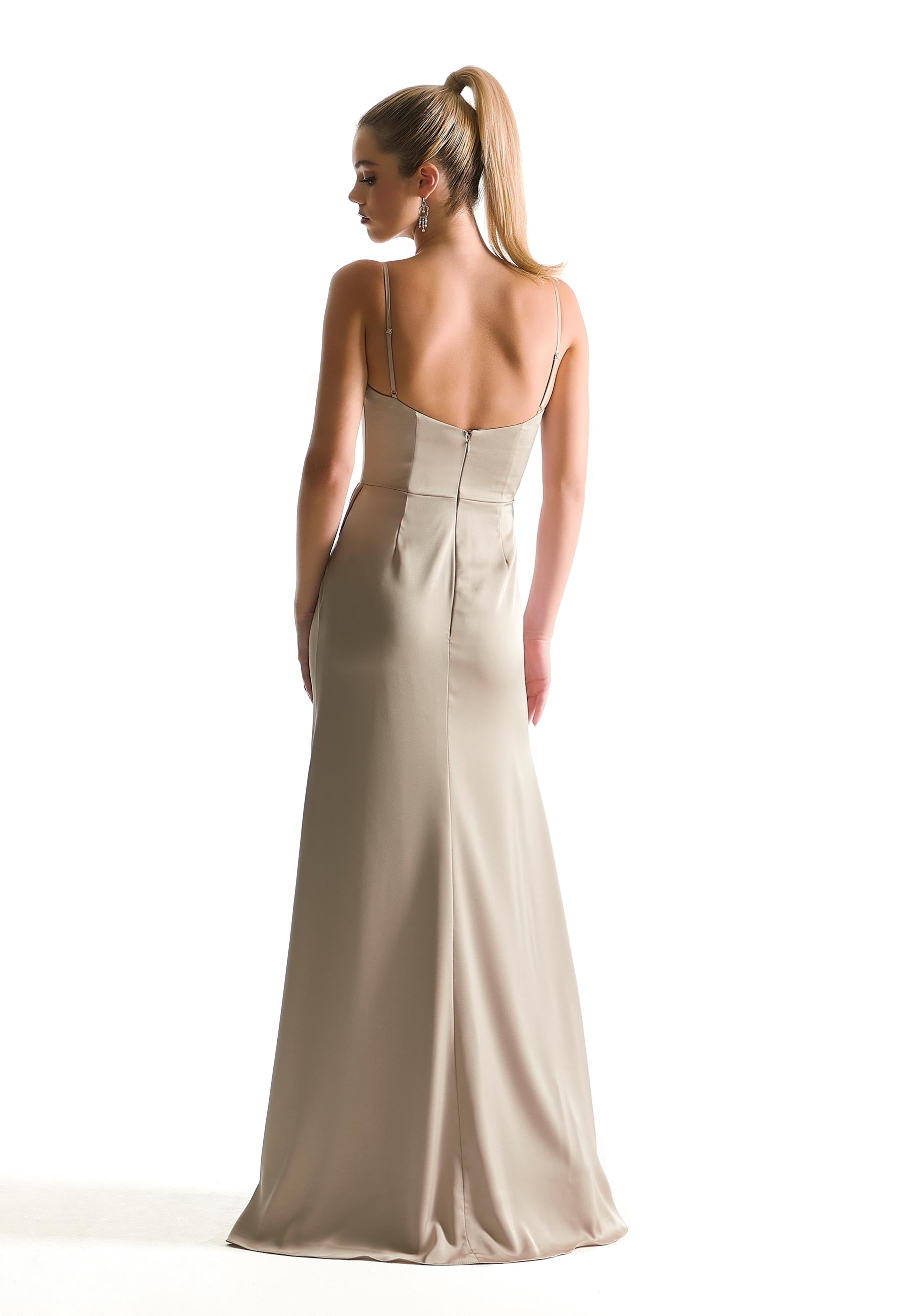 Cowl Neck Luxe Satin Bridesmaid Dress Bridal and Formal Cowl Neck Luxe Satin Bridesmaid Dress Bridal and Formal