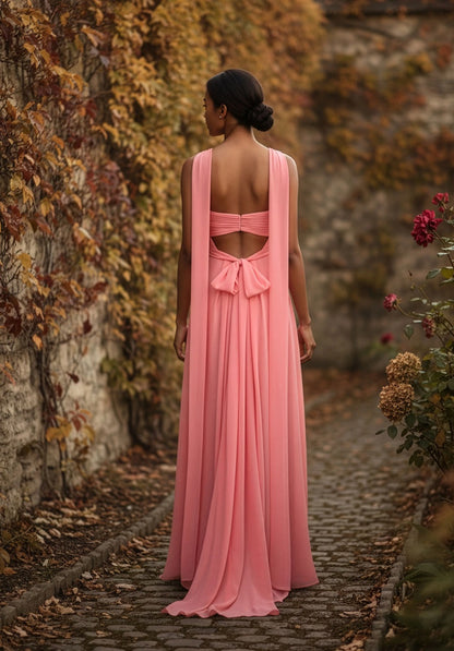 Sweetheart Empire Waist Chiffon Bridesmaid Dress