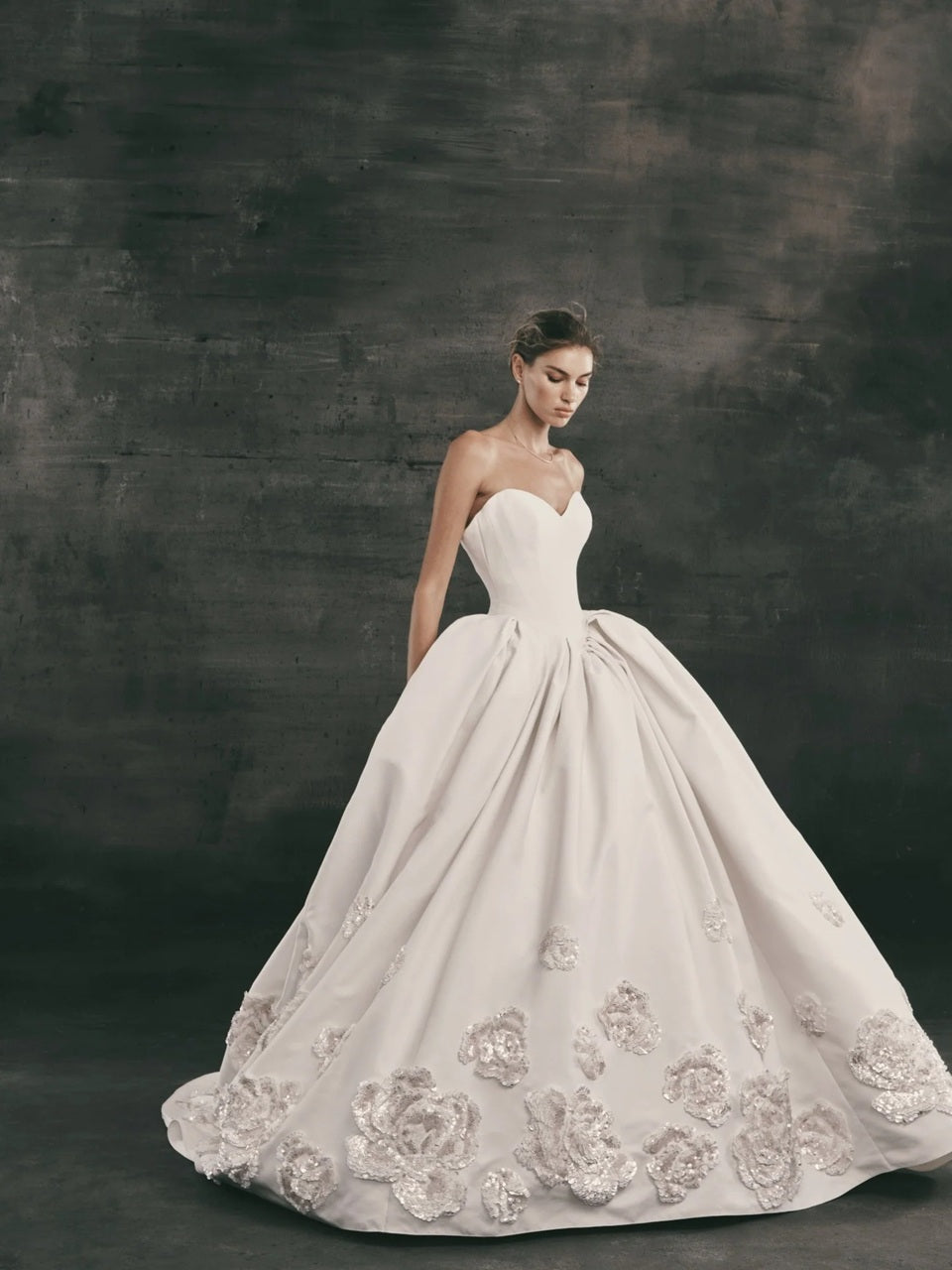 Basque Waist Ball Gown Wedding Dress