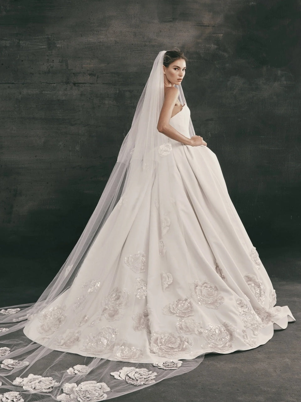 Basque Waist Ball Gown Wedding Dress