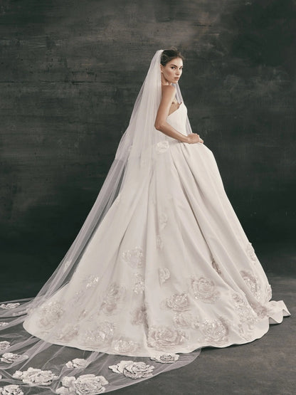 Basque Waist Ball Gown Wedding Dress
