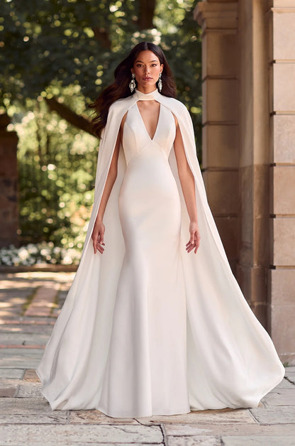 Charmeuse Halter Wedding Dress