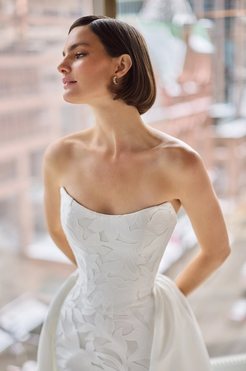 Laser Cut Lace Wedding Dress